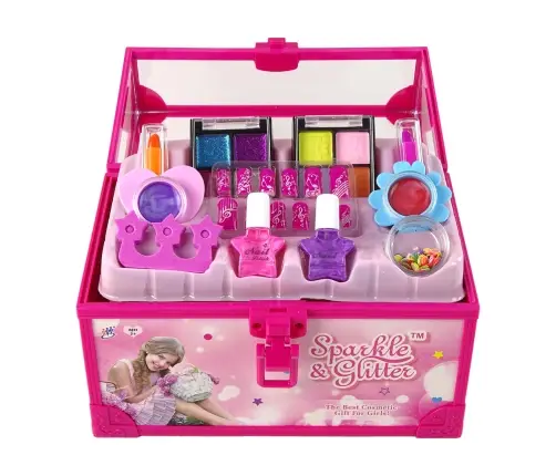 Children's Makeup Set Trunk Pink