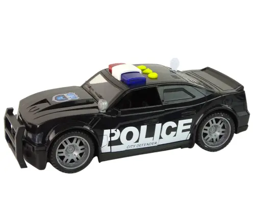 Car Police 1:14 Lights Sounds Black