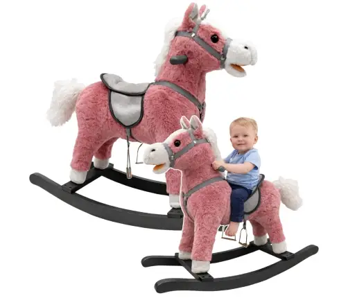 Rocking Horse 74 cm Pink Tones