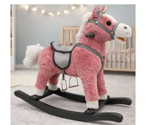 Rocking Horse 74 cm Pink Tones