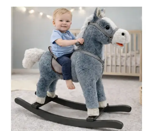Rocking Horse 74 cm Gray Tones