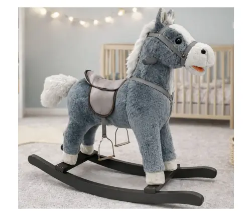 Rocking Horse 74 cm Gray Tones