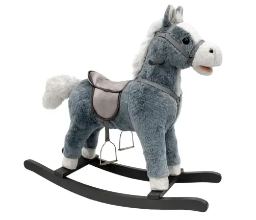 Rocking Horse 74 cm Gray Tones