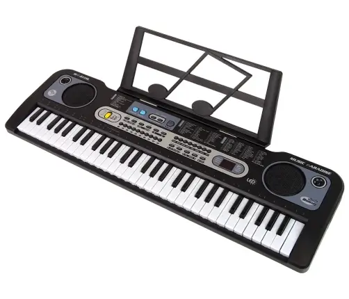 Keyboard with Microphone Musical Instrument Black
