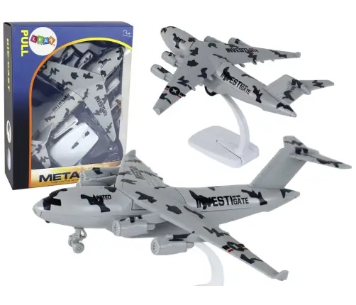 Military Gray Camo UNITED Airplane Figurine HW-605 Military Gray Camo UNITED Airplane Figurine HW-605