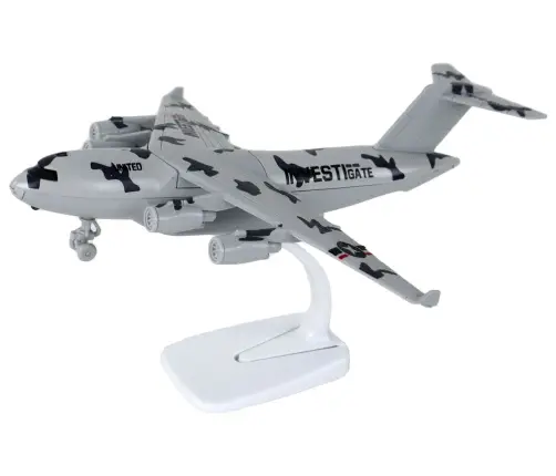 Military Gray Camo UNITED Airplane Figurine HW-605 Military Gray Camo UNITED Airplane Figurine HW-605