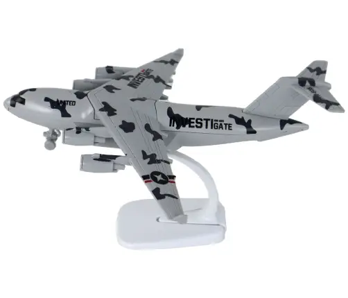 Military Gray Camo UNITED Airplane Figurine HW-605 Military Gray Camo UNITED Airplane Figurine HW-605