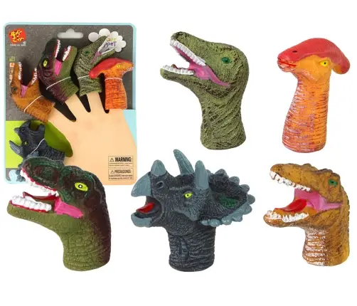 Finger Puppets Dinosaurs Colorful 5 Pieces