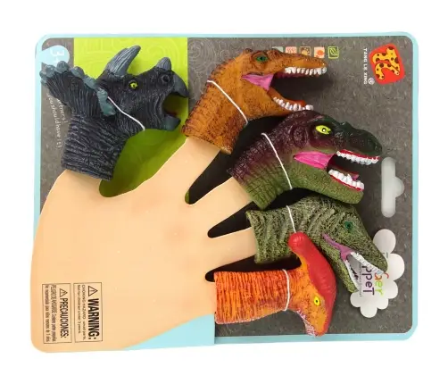 Finger Puppets Dinosaurs Colorful 5 Pieces