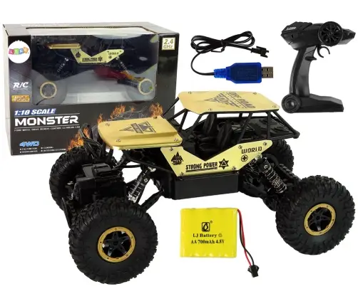 Tālvadības mašīna High Wheels Black Gold