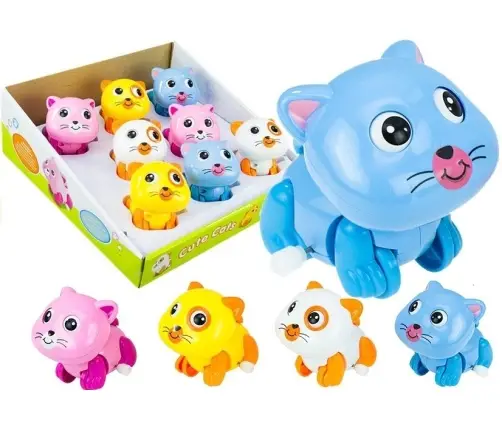 Lovely Wind-up Kittens Clockwork Wind Up Toy Moving Running Cat