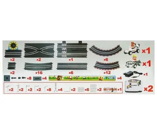 Mario Racing Track with 2 cars - 452cm