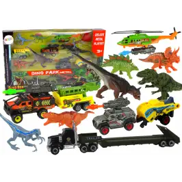 Helicopter Dinosaurs Vehicle Set 8 Colorful Pcs