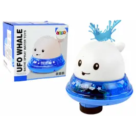 Whale Squirting Water With Stand White Bath Toy