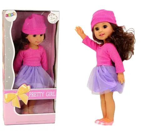 Leļļu meitenīte ar brūniem matiem