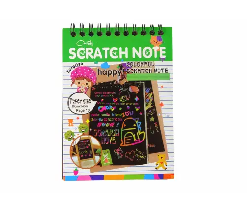 Scratchboard Notes For Kids Green