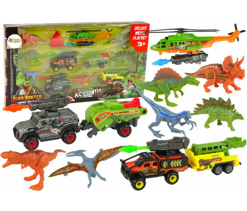 Helicopter Dinosaurs Vehicle Set 6 Colorful Pcs