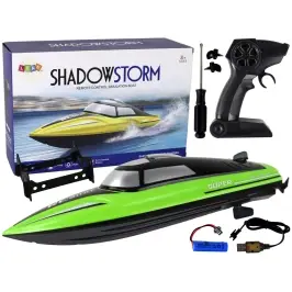 Remote Controlled Motorboat R/C 2.4G 20-25km/h Green