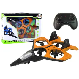 RC Drone Plane Orange Fighter Remote Controlled Pilot RC Drone Plane Orange Fighter Remote Controlled Pilot