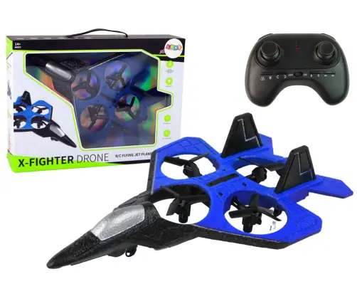 RC Drone Plane Blue Fighter Remote Controlled Pilot