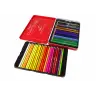Set of 48 Art Crayons Metal Container