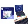 Set of 24 Watercolor Pencils Metal Container