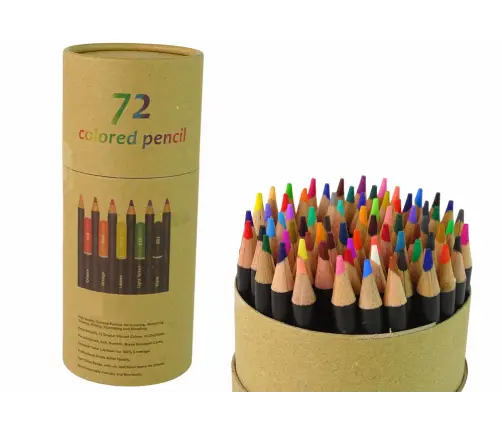 Set of crayons in a tube, sharpener, eraser, 74 pcs.