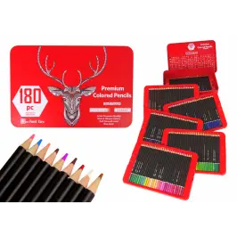 Little Artist's Set in a Metal Container, Crayons, 180 pcs.