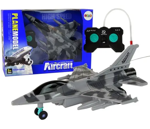 Radiovadāmā lidmašīna ar pulti Gray