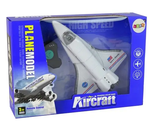 Radiovadāmā lidmašīna ar pulti White Radiovadāmā lidmašīna ar pulti White