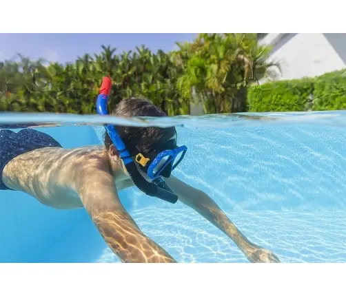 Diving Set Mask with Tube Blue 24070