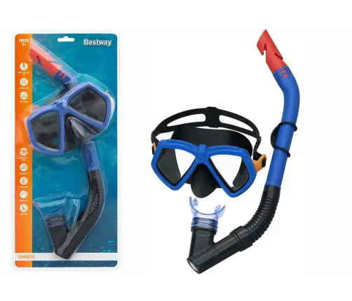 Diving Set Mask with Tube Blue 24070
