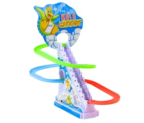 Funny Penguin Race Racer Ice Slide Track Kids Toy Lights Sounds