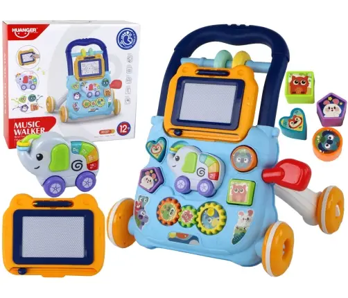 Blue Interactive Push Walker Walker With Educational Board