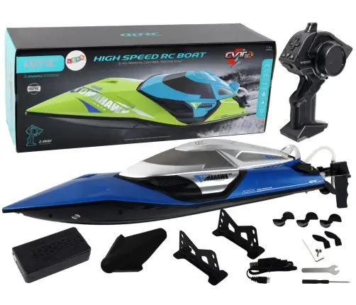 Motorboat R/C 2.4G Lights 30 km/h Blue Motorboat R/C 2.4G Lights 30 km/h Blue
