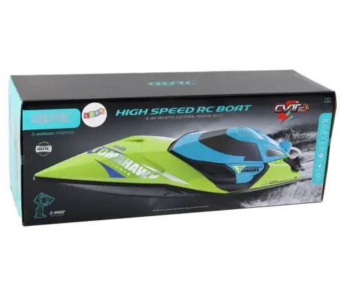 Motorboat R/C 2.4G Lights 30 km/h Blue Motorboat R/C 2.4G Lights 30 km/h Blue