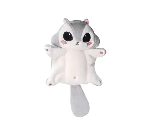 Plush Mascot Sugar Glider Squirrel Gray Keychain 10 cm Plush Mascot Sugar Glider Squirrel Gray Keychain 10 cm