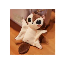 Plush Mascot Sugar Glider Squirrel Brown Keychain 10 cm