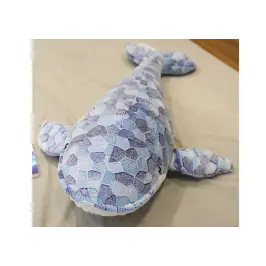 Plush Whale Mascot Gray 50 cm