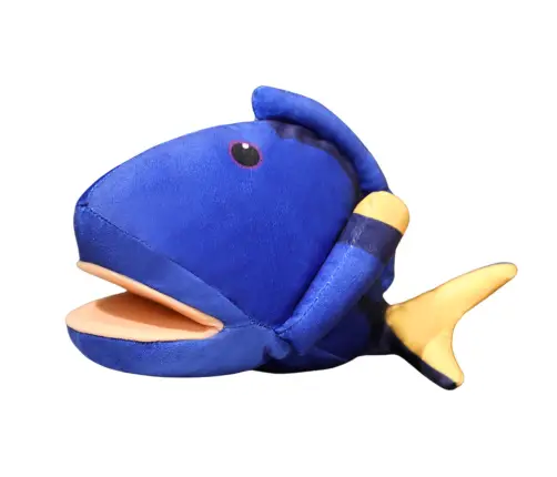 Plush Blue Fish Mascot Puppet 25 cm Plush Blue Fish Mascot Puppet 25 cm