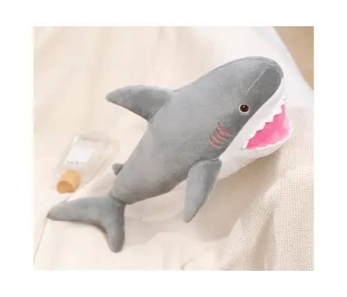 Plush Shark Mascot Cuddly Toy 50cm Gray