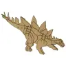 Wooden 3D Spatial Puzzle Stegosaurus Educational Assemblage 41 Pieces