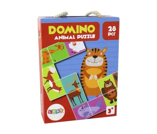 Logic Game Double-Sided Domino Animals Puzzle 10cm x 5cm 28 Pieces. Logic Game Double-Sided Domino Animals Puzzle 10cm x 5cm 28 Pieces.