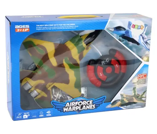 Radiovadāmā militārā lidmašīna iznīcinātājs ar pulti Moro