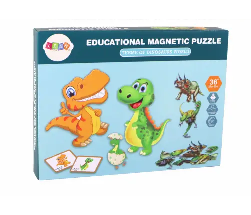Izglītojošo magnētisko puzļu komplekts Dinozaurs