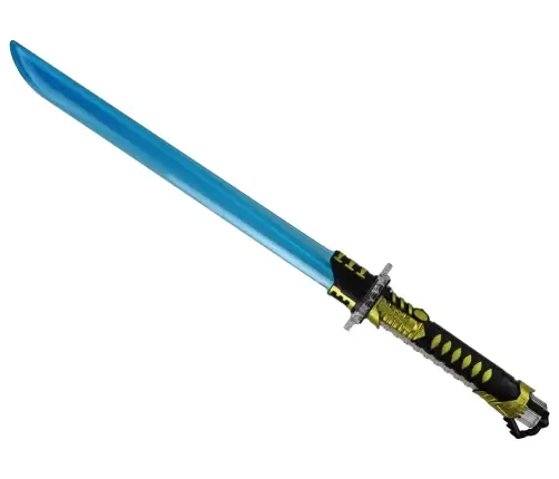 Glowing Blue Samurai Sword Battle Weapon Glowing Blue Samurai Sword Battle Weapon