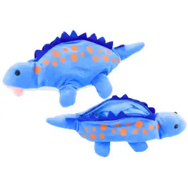 Plush Dinosaur Pencil Case Storage Box Pendant Blue