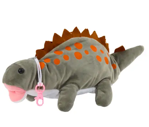 Plush Dinosaur Pencil Case Storage Box Pendant Gray Plush Dinosaur Pencil Case Storage Box Pendant Gray