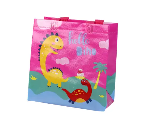 Dinosaur Gift Bag Pink 23cm x 21.5cm x 11cm Dinosaur Gift Bag Pink 23cm x 21.5cm x 11cm