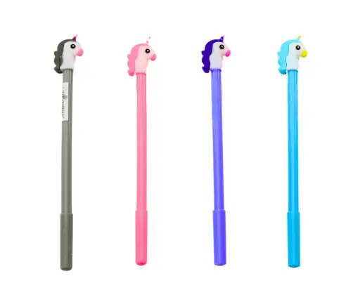 Unicorn Ballpoint Pen Black Cap Refill Mix Gray Purple 0.5mm
